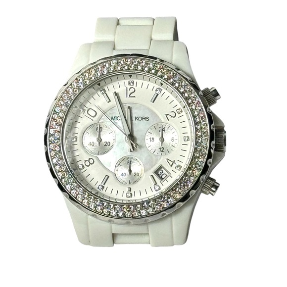 Micheal Kors Jet Set White Sports Watch w/ Box - Picture 1 of 16